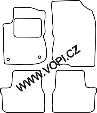 Autokoberce Peugeot 208 04/2012 - Carfit (3662)